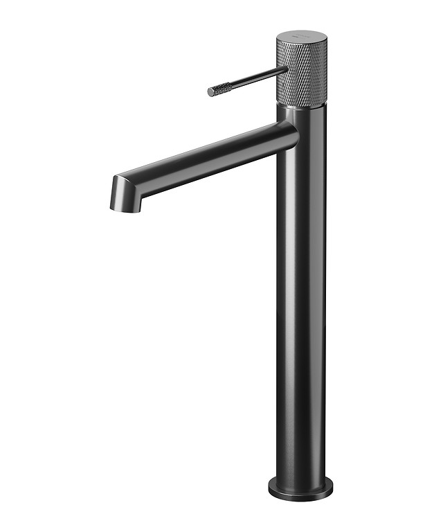 ZEN fegyverfém fekete színű, egy fogantyús, pultra szerelhető mosdócsaptelep